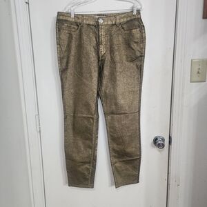 Metallic Gold Shimmer Jeans